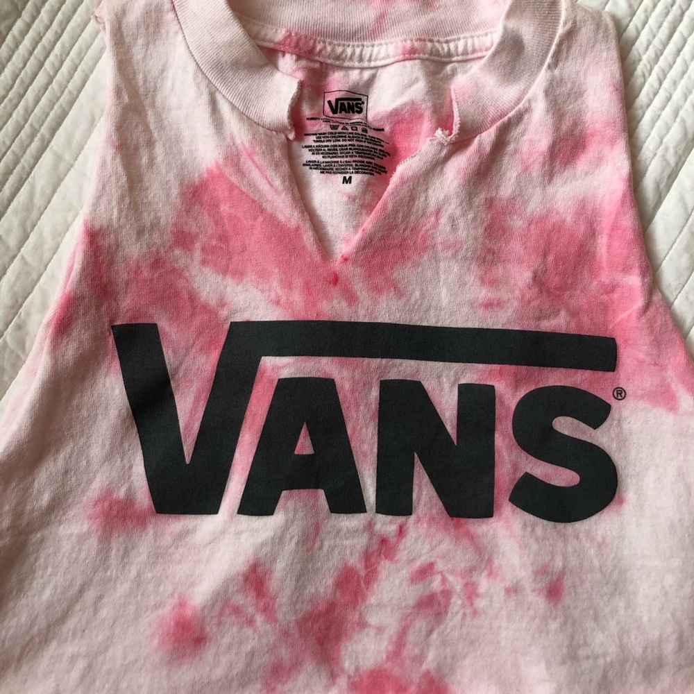 Pink tie dye Vans muscle tshirt/tank - Picture 4 of 4